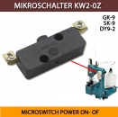 MIKROSCHALTER KW2-0Z  fr alle Sacknhmaschinen Serien GK9, GK9-2, GK9-3 etc. - MICROSWITCH POWER ON- OF ON / OFF PUSH SWITCH