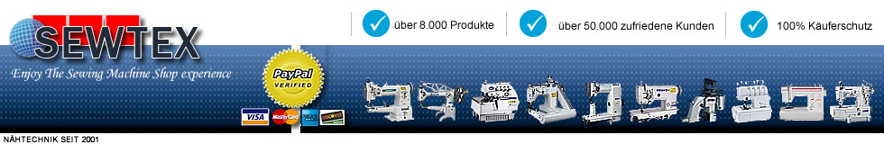 Sewtex Nhmaschinen, Technologien fr Bekleidung, Polsterverarbeitung, Lederverarbeitung