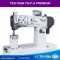 TEXI RAM TN-P-A PREMIUM 2 Nadel S�ulen N�hmaschine, Automatic double needle heavy duty postbed sewing machine with unison feed - Set mit Tisch