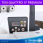 TEXI QUATTRO 1F industrielle 2-Nadel 4-Faden Overlockmaschine - Set mit Tisch