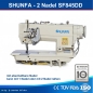 Shunfa SF845DD - 2 Nadel DIRECT DRIVE Steppstich Flachbett mit 6,4mm Nadelabstand und Nadelpositionierung