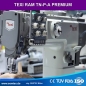 TEXI RAM TN-P-A PREMIUM 2 Nadel S�ulen N�hmaschine, Automatic double needle heavy duty postbed sewing machine with unison feed - Set mit Tisch
