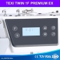 TEXI TWIN 1F PREMIUM EX Automatische 2-Nadel-Doppelsteppstichmaschine mit Nadeltransport f�r leichte und mittlere Stoffe – Komplett-Set mit Tisch