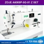 ZOJE A6000P-5G-01 Z - Automatische 1-Nadel-Doppelsteppstichmaschine f�r schwere Stoffe mit Untertransport & Nadelpositionierung -  SET mit dem Tisch