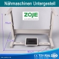 Zoje Universal-Untergestell für alle Industrienähmaschinen – Höhenverstellbar (70-93 cm) – Schwerlast bis 250 kg
