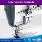 TEXI TWIN 6HF PREMIUM EX - Automatische 2-Nadel-Doppelsteppstichmaschine mit Nadeltransport & Eckenprogrammierung – f�r Jeans, Denim & schwere Stoffe - Set mit Tisch