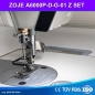 ZOJE A6000P-D-G-01 Automatische 1-Nadel-Doppelsteppstichmaschine mit Untertransport mit A-Fadenabschneider  Set mit dem Tisch