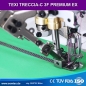 TEXI TRECCIA-C 3F - Automatische 3-Nadel-Zylinderbett-Interlock-/Coverstitch-Maschine (Deckenstich) f�r leichte und mittlere Stoffe - Set mit Tisch