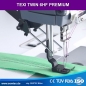 TEXI TWIN 6HF PREMIUM EX - Automatische 2-Nadel-Doppelsteppstichmaschine mit Nadeltransport & Eckenprogrammierung – f�r Jeans, Denim & schwere Stoffe - Set mit Tisch