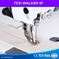 TEXI WALKER 6F PREMIUM EX – Automatische 1-Nadel-Doppelsteppstichmaschine mit Walking-Foot (Obertransport) f�r mittlere und schwere Materialien sowie Leder – Komplett-Set mit Tisch