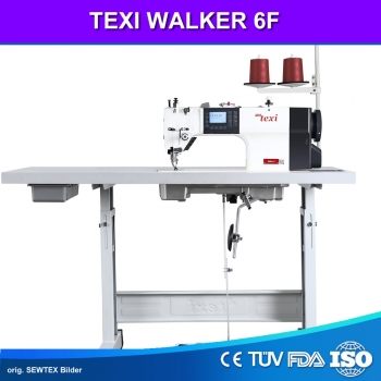 Polster Ledern�hmaschine TEXI WALKER 6F MODEL mit Fadenabscheider, A-Verrigelung, A-Fussl�ftung etc. - Set mit Tisch