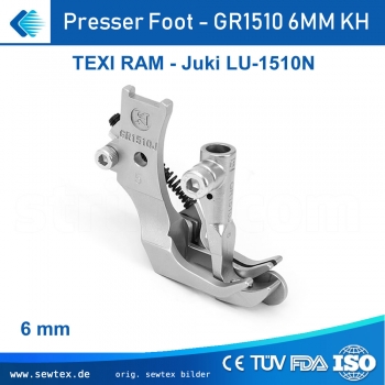 GR1510 6MM KH Walking-Foot-Set (Obertransportfu�-Set) mit rechter F�hrung (right guide) 5 mm  Abstand f�r Juki LU-1510N, Texi Ram, Consew 206RB, Typical GC2600 usw - Kopie