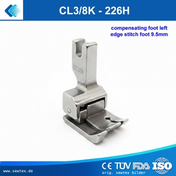 CL3/8K-Compensating foot 9.5mm, left, for fine knitwear CL3/8K 226H Ausgleichsfuß