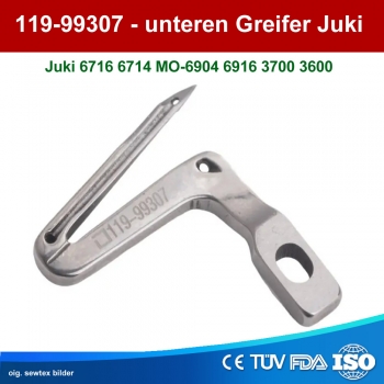 PartNr: 10009024 - Untergreifer Overlock Zoje ZJ900, ZJ952-17, ZJ952-16S2, ZJ932-86, ZJ952T-13-BD, Quattro 24 N, Cinque 35 N, Tre 04 N