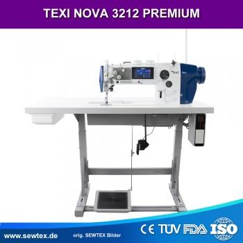 TEXI NOVA 3212 PREMIUM Automatische Hochleistungs-N�hmaschine f�r sehr dicke Materialien mit Dreifach-Transport & Touchscreen - Set mit Tisch