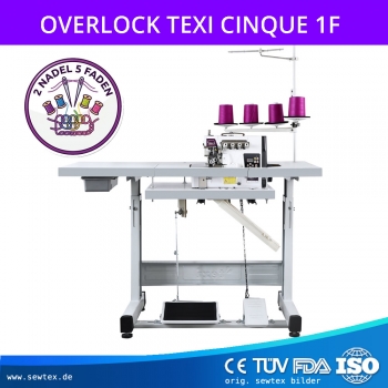 5-Faden 2 Nadel Industrie Overlock Texi Cinque 1F Premium EX mit 6000 St/Min - NEU