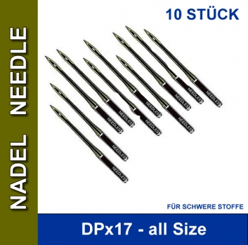 GROZ-BECKERT Nadeln für Nähmaschine Stärkeauswahl DPx17 10 Nähnadeln 135 x 17 