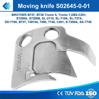 Bewegliches Messer fr BROTHER B737, B738, Texi Tronic 5, Tronic 7, DD-7100, B737, 738744, 7380, 7740, C201, S-7200A, SA-7740