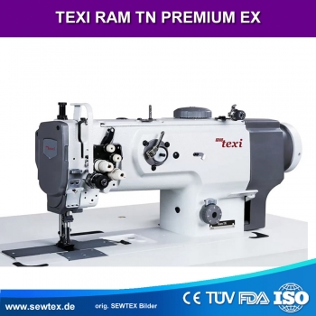 TEXI RAM TN PREMIUM EX - 2 Nadel Dreifach-Transport mit integrierten POWER AC Motor 800 Watt - Set mit Tisch