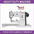 Freiarm Steppstichmaschine mit Dreifachtransport Leder Nhmaschine TEXI TEXI HD FORTE CILINDRO-B UF PREMIUM EXXL Set mit vergrerter Tischplatte