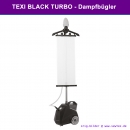 Texi Black Turbo - Hochdruck-Dampfbgler Dampfgltter fr perfektes Bgeln mit Druck 4,5 bar, 2200 W