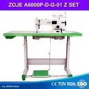 ZOJE A6000P-D-G-01 Automatische 1-Nadel-Doppelsteppstichmaschine mit Untertransport mit A-Fadenabschneider  Set mit dem Tisch