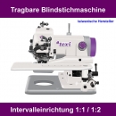 TEXI COMPACTA Universelle, tragbare Blindstichmaschine für leichte und mittlere Stoffe