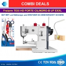 Combi Deals Angebot ! TEXI HD FORTE CILINDRO-B UF PREMIUM Paket mit 750W AC Motor, Nadelpositionierung, LED Lampe, Schere - Aufgebaut geliefert