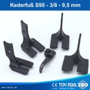Kederfuß S95 – Außenfuß 3/8" (9,5 mm) – Dreifachtransport (Walking Foot) für schwere Polsterarbeiten & Leder – Passend für Juki, Singer, Zoje 0628 u.v.m.