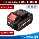 Ersatzakku - Akku fr Portable Sacknhmaschine Lithium-Batterie fr Nexxi GK9-890-D