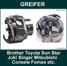 Greifer Metall B1830-127-0A0 - fr Juki, Brother, Mitsubishi, Singer - Taiwanorig.