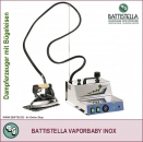 BATTISTELLA VAPORBABY INOX-Dampferzeuger mit Bgeleisen, 800W-Bgeleisen - 1,4 Liter