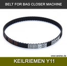 Y11 Keilriemen Belt fr Sacknhmaschinen GK26-1, 26-2, NP-7A, Keestar, YaoHan N600, Siruba AA6, NewLong - Lnge 130XL x 10 mm