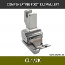 CL1/2K-Compensating foot 12.7mm, left, for fine knitwear