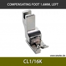 CL1/16K-Compensating foot 1.6mm, left, for fine knitwear