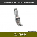 CL1/16NK-Compensating narrow foot 1,6mm, left, for fine knitwear