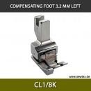CL1/8K-Compensating foot 3.2mm, left, for fine knitwear