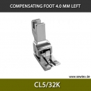 CL5/32K-Compensating foot 4.0mm, left, for fine knitwear