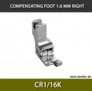 CR1/16K-Compensating foot 1.6mm, right, for fine knitwear
