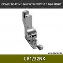 CR1/32NK-Compensating narrow foot 0.8mm, right, for fine knitwear - made in Taiwan