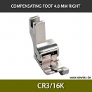 CR3/16K-Compensating foot 4.8mm, right, for fine knitwear