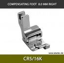 CR5/16K-Compensating foot 8.0mm, right, for fine knitwear