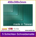 5 Schichten Schneidematte selbstheilend 450x300x3mm  Made in Taiwan
