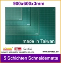 5 Schichten Schneidematte selbstheilend 900x600x3mm  Made in Taiwan