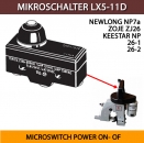 MIKROSCHALTER LX5-11D für Sacknähmaschinen GK26, NP7A, Siruba, Sk26 MICROSWITCH POWER ON- OF ON / OFF PUSH SWITCH