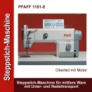 PFAFF 1181-8 Steppstich-Maschine Oberteil mit integriertem Motor