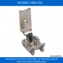 S570SD-1/8X1/32 FUSS - FOOT FOR TWO NEEDLE LOCKSTITCH MACHINE 1/8" WITH RIGHT GAUGE AND ADJUSTABLE RUNNER ANGLE