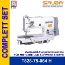 T828-75-064 H SIRUBA Zweinadel-Steppstichmaschine fr mittlere und schwere Stoffe Komplett