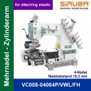 Siruba VC008-04064P/VWL/FH 4-Nadel Kettenstichmaschine für elastische Stoffe-Komplett
