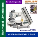 6-Nadel Siruba VC008-06064P/VPL/LSA/R Kettenstichmaschine für elastische Stoffe-Komplett